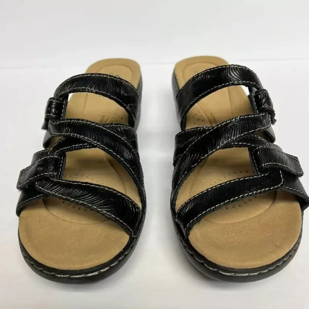 Clarks Womens Merliah Karli Sandal Black Size 9.5 M